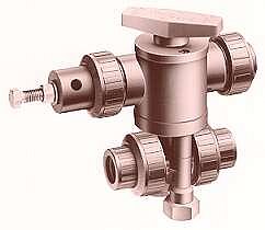 limits the position of the ball valve actuator