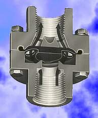 Series CK is a self-sealing PTFE bodied check valve