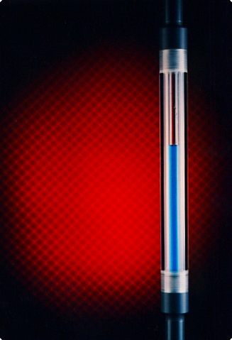 double cylinder tank level indicator, shown with PVC connections