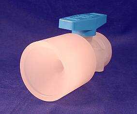 note smooth tapering surface which makes a nice clean transition from large tee size to smaller ball valve