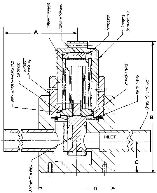 dimensional drawing of series pru